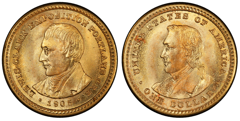 1905 Lewis and Clark Exposition Commemorative Gold Dollar