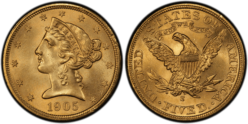 1905 (S) Liberty Head Half Eagle