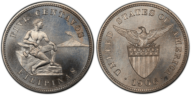 1906 Philippine Five Centavos