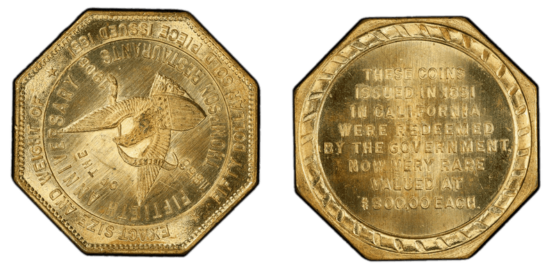 1906 Token Jankovsky-906, Thompson's 50th Anniversary CA