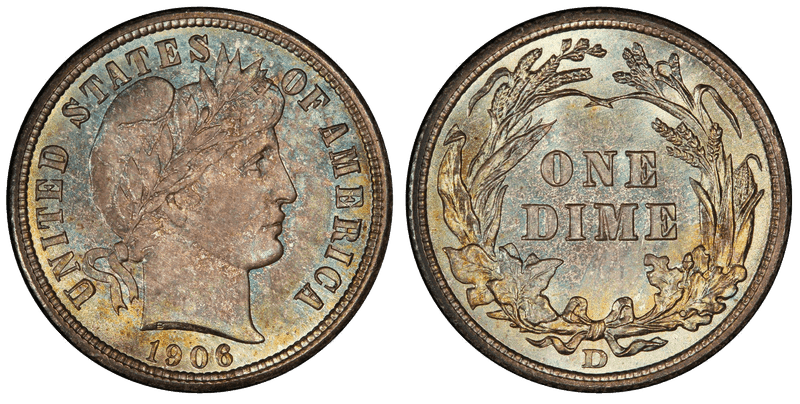 1906 (D) Barber Dime