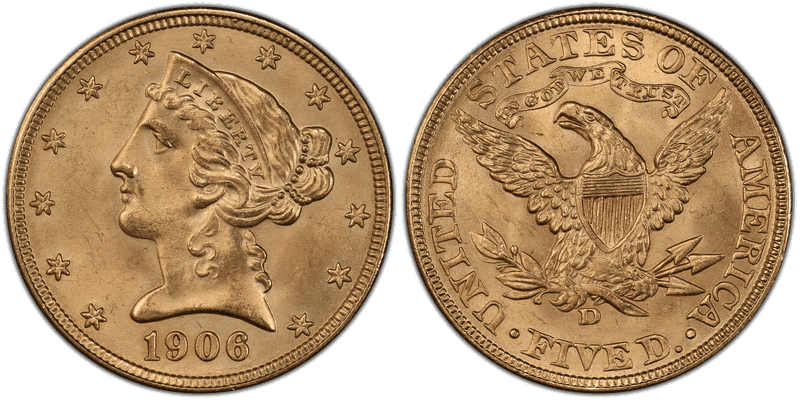 1906 (D) Liberty Head Half Eagle