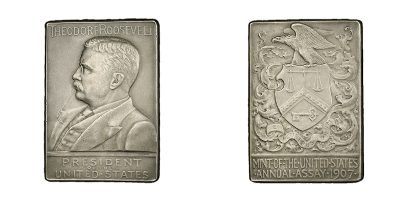 1907 Assay Commission Medal - JK-AC-51, Silver, Theodore Roosevelt