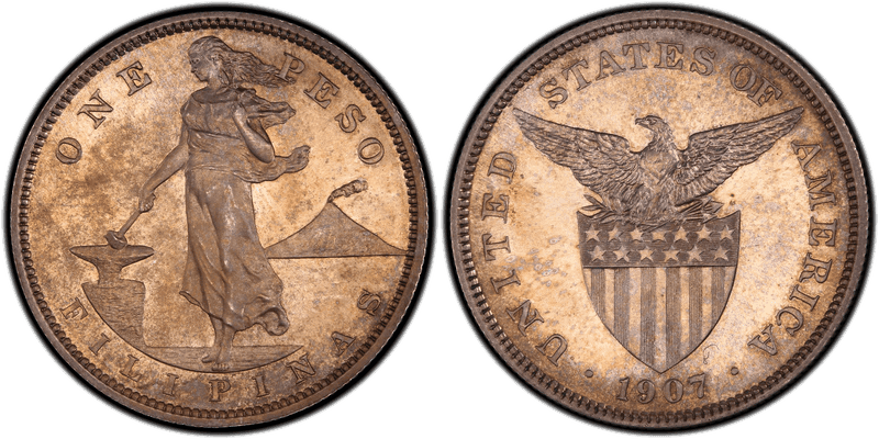 1907 Proof Philippine Peso