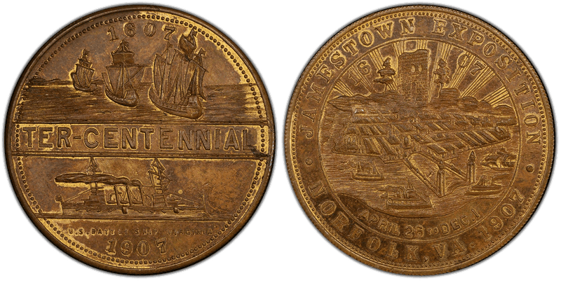 1907 HK-349, Jamestown Tercentennial Dollar