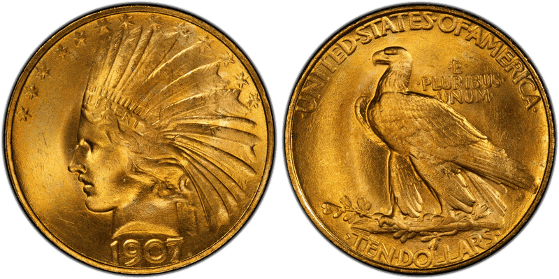 1907 Indian Head Eagle - Rolled Edge