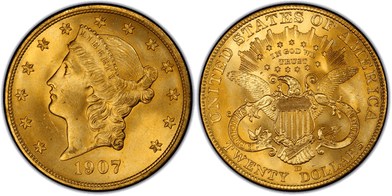 1907 (D) Liberty Head Double Eagle