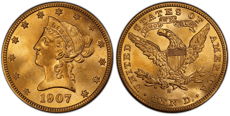 1907 (S) Liberty Head Eagle