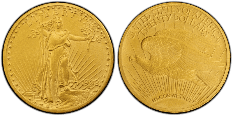 1908 Proof St. Gaudens Double Eagle - Motto Matte