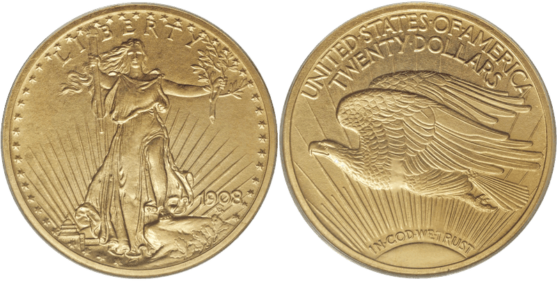 1908 Proof St. Gaudens Double Eagle - Motto Roman