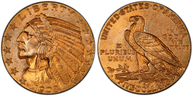 Indian Head Half Eagles 1908-1929