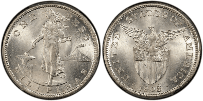 1908 Philippine Peso