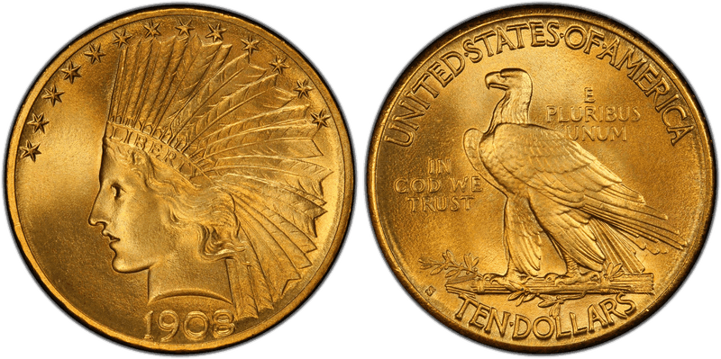 1908 (S) Indian Head Eagle