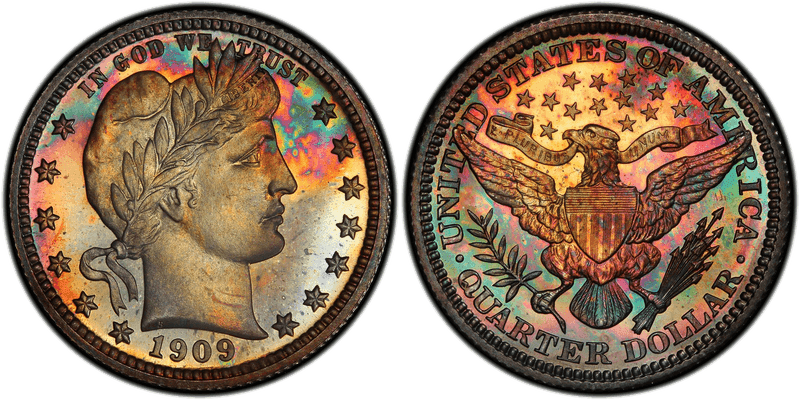 1909 Proof Barber Quarter
