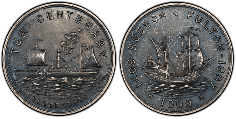 1909 Medal Hudson-Fulton 1609-1807 Silver