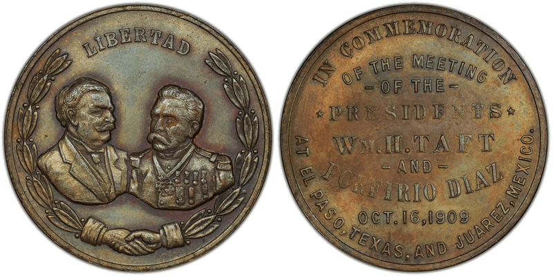 1909 HK-387, Taft-Diaz Meeting Dollar