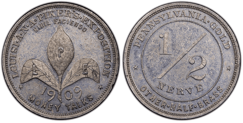 1909 Token DeLorey-71 Aluminum T. Elder-Louisiana Piker's Expo