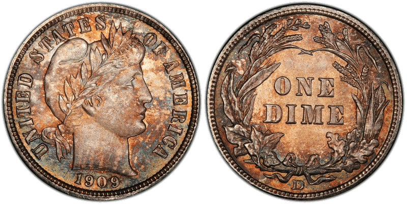 1909 Barber Dime