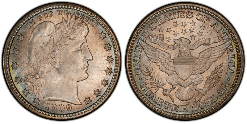 1909 Barber Quarter