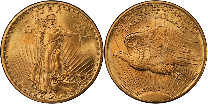 1909 St. Gaudens Double Eagle - 9/8