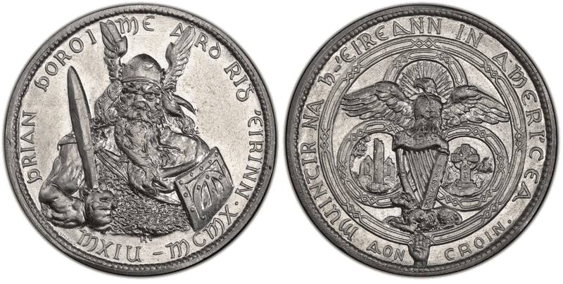 1910 So-Called Dollar HK-392, Brian Boru Dollar Aluminum