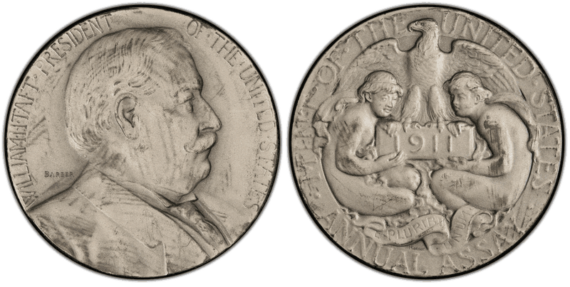 1911 Assay Commission Medal - JK-AC-55, Silver, William H. Taft