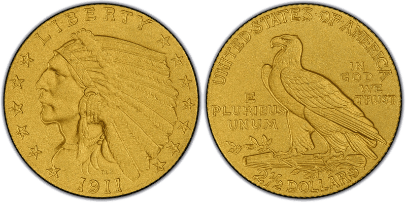 1911 Proof Indian Head Quarter Eagle