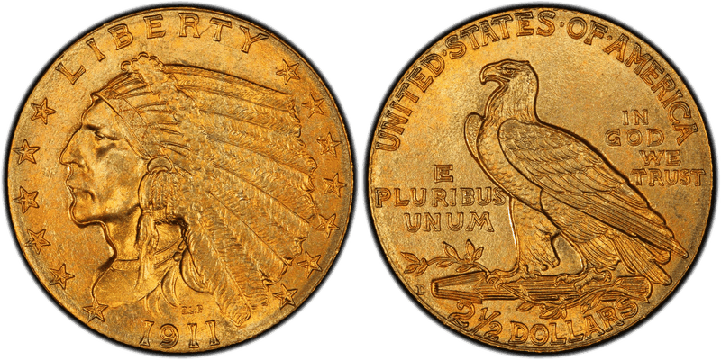 1911 Indian Head Quarter Eagle
