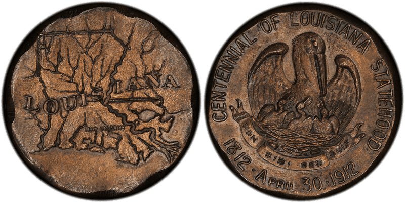 1912 So-Called Dollar HK-396, LA Centennial Official Medal-Bronze