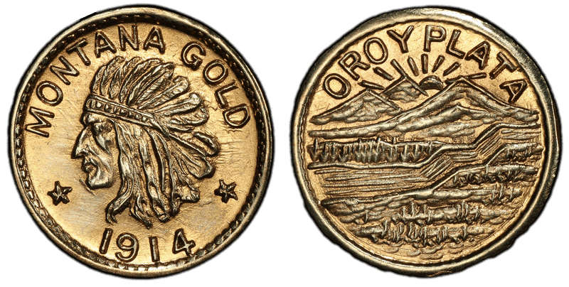 1914 Montana Gold Half Dollar Token - X-Tn2