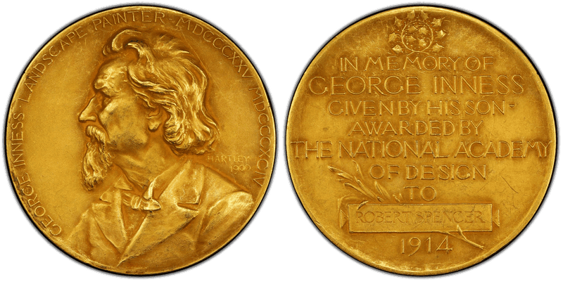 1914 Gold Medal George Inness Award 60mm Tiffany & Co.