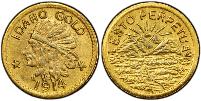 1914 Idaho Gold, Esto Perpetua Dollar