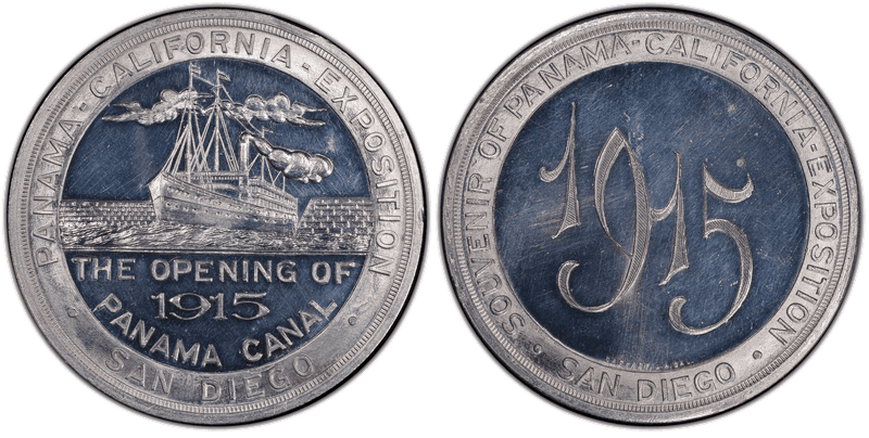 1915 Medal Panama-California Expo Al San Diego 63mm