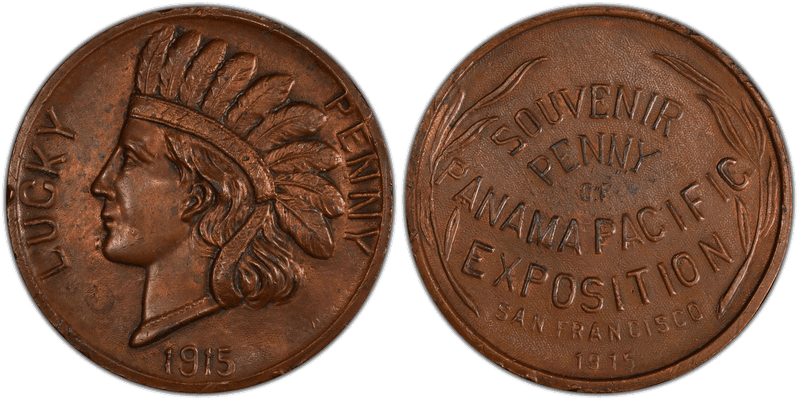 1915 Medal Panama-Pacific Expo 72mm CA Souvenir Penny