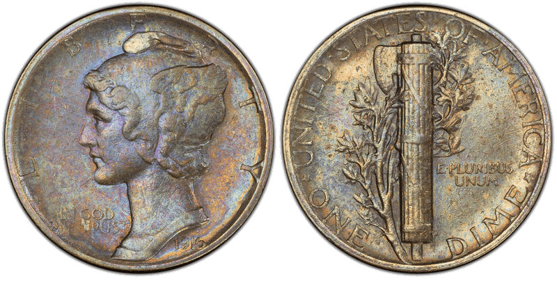 1916 Proof Dime Pattern - J-1794