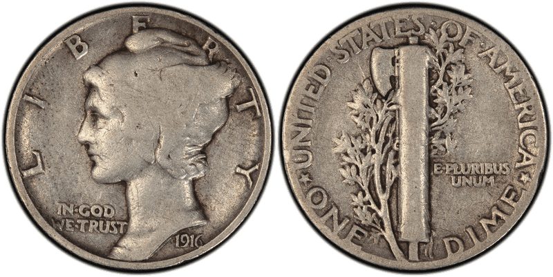 1916 Proof Dime Pattern - J-1794/1982