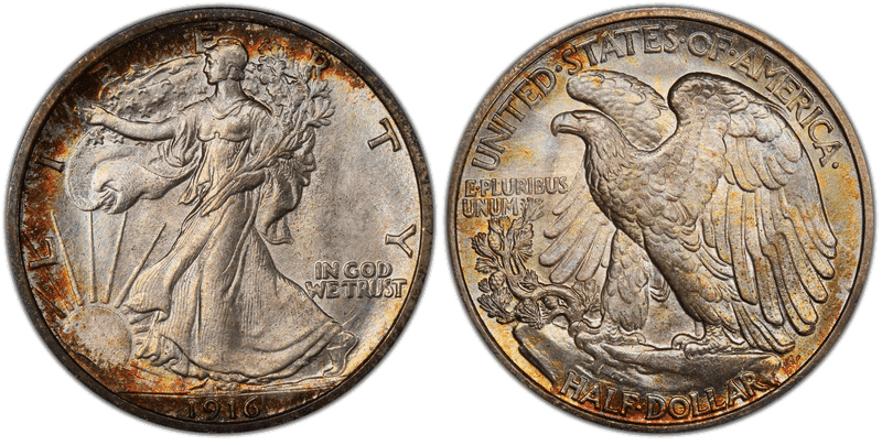 1916 Walking Liberty Half Dollar