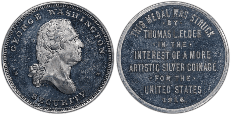 1916 Aluminum Medal Baker-728B, Thomas L. Elder