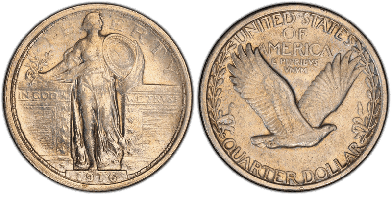 1916 Proof Quarter Pattern - J-1796a/1988