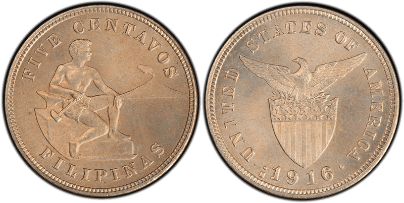 1916 Philippine Five Centavos