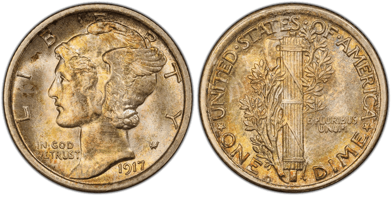 1917 Mercury Dime