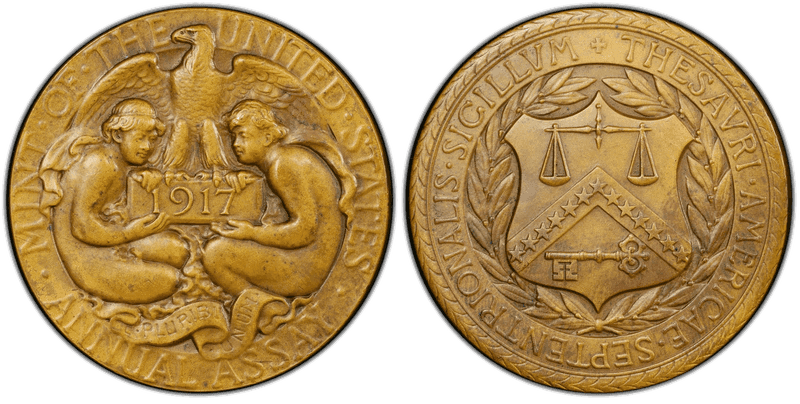 1917 Assay Commission Medal - JK-AC-61, Bronze, U.S. Treasury Seal