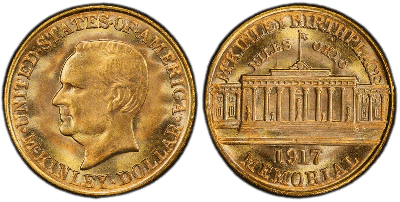 1917 McKinley Memorial Commemorative Gold Dollar