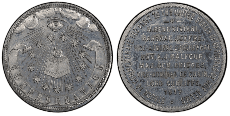 1917 HK-440, Aluminum, WWI Visit of Our Allies Dollar