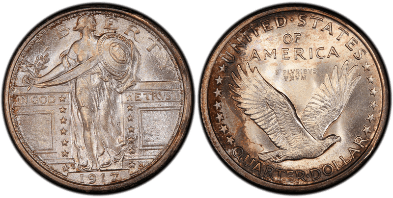 1917 (S) Standing Liberty Quarter - Type 1