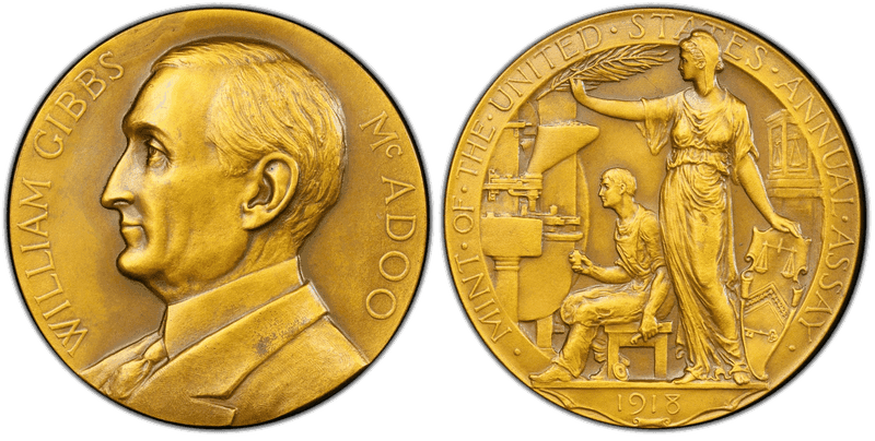1918 Assay Commission Medal - JK-AC-62, Bronze, William Gibbs McAdoo