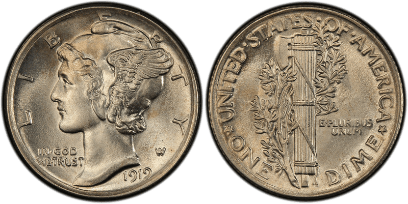 1919 Mercury Dime