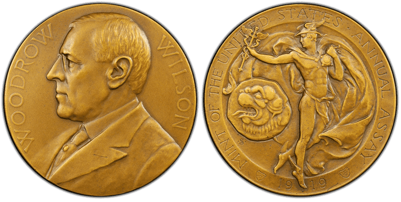 1919 Assay Commission Medal - JK-AC-63, Bronze, Woodrow Wilson