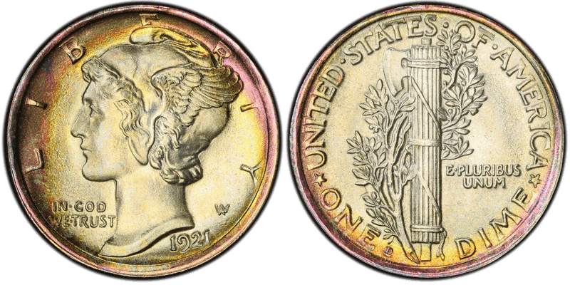 1921 Mercury Dime