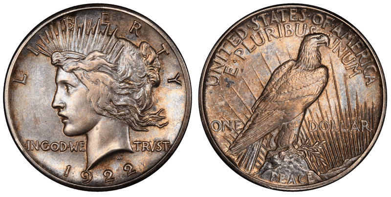 1922 Proof Peace Dollar - Satin Finish-High Relief Reverse of 1921